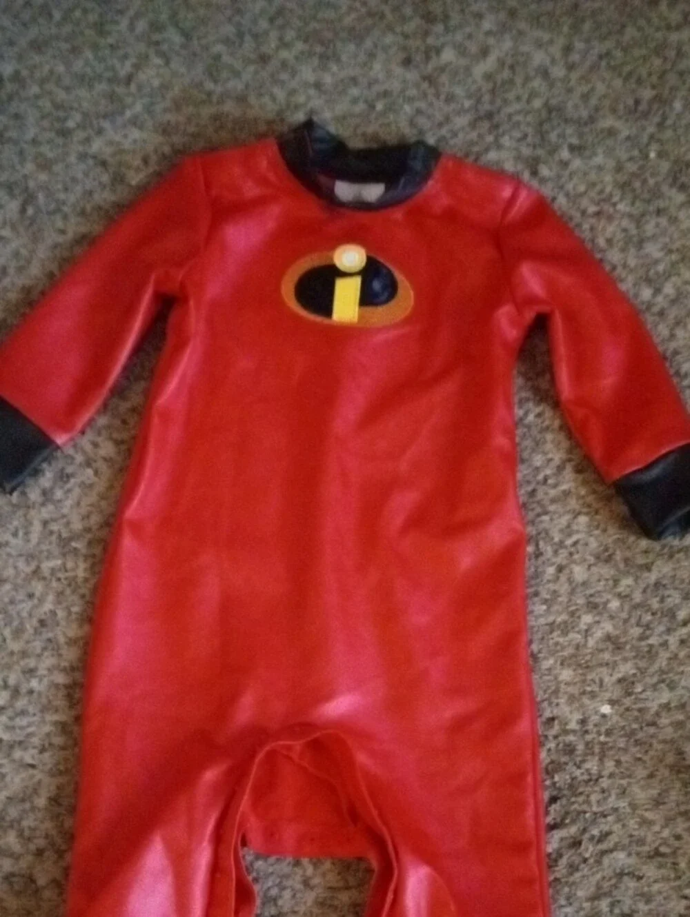 Kids Red Incredibles Onesie Costume with Glasses